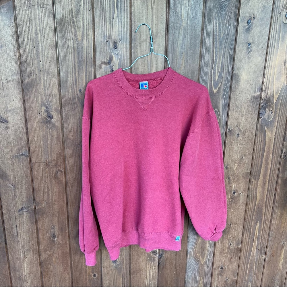Vintage Russell Athletic Washed Red Crewneck (XL)